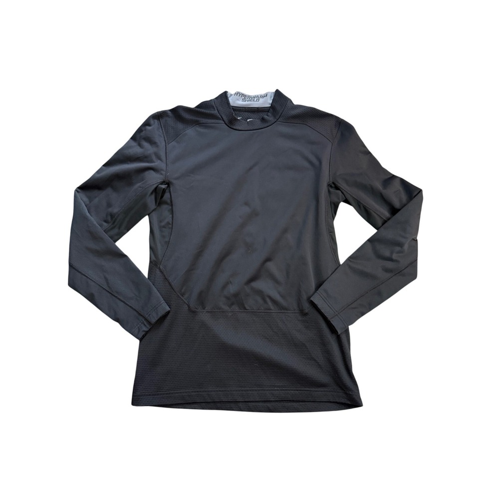 Nike Pro Combat Dri Fit Fitted Long Sleeve Shirt Men's Size Medium Black